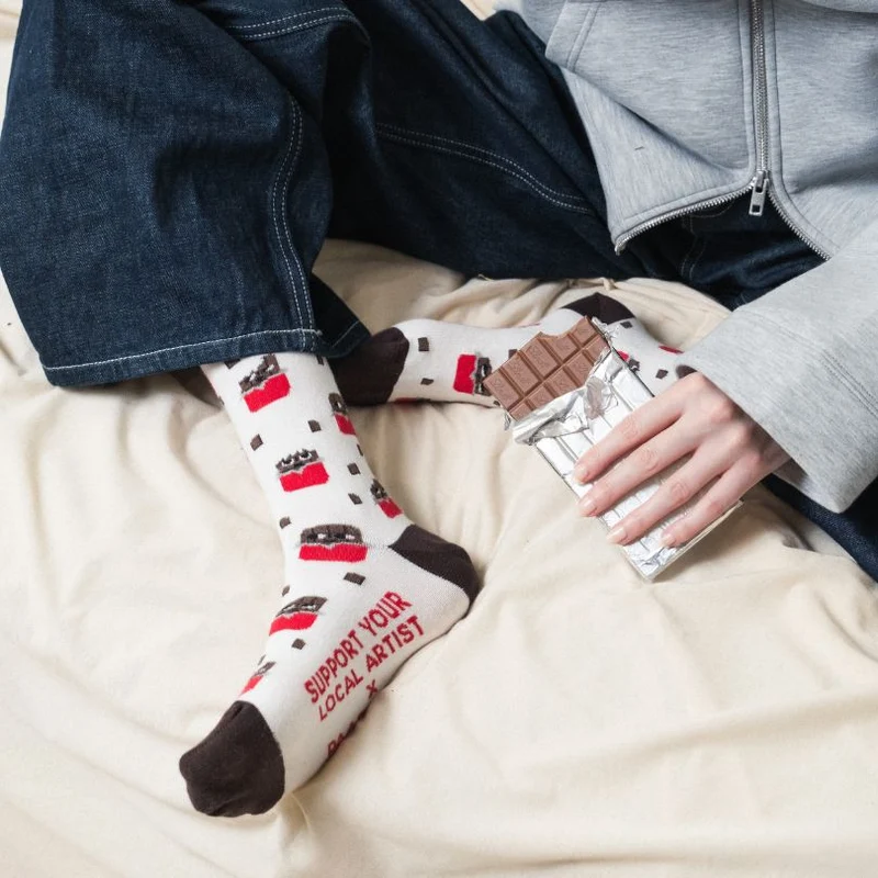 Weisse Socken SCHOGGI aus Bio-Baumwolle von Paar Socks