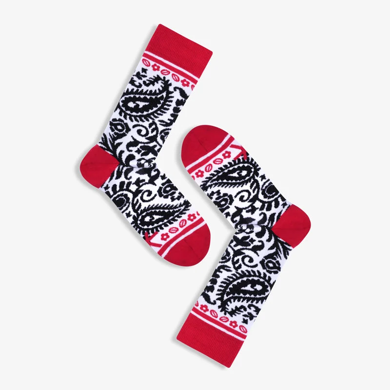Weisse Socken PAISLEY aus Bio-Baumwolle von Paar Socks