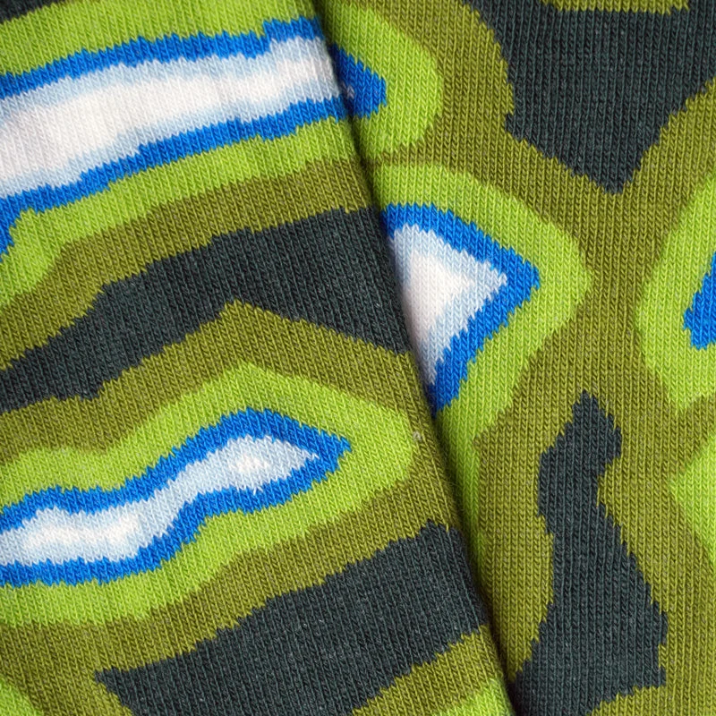 Grüne Socken SWISS LAKES aus Bio-Baumwolle von Paar Socks