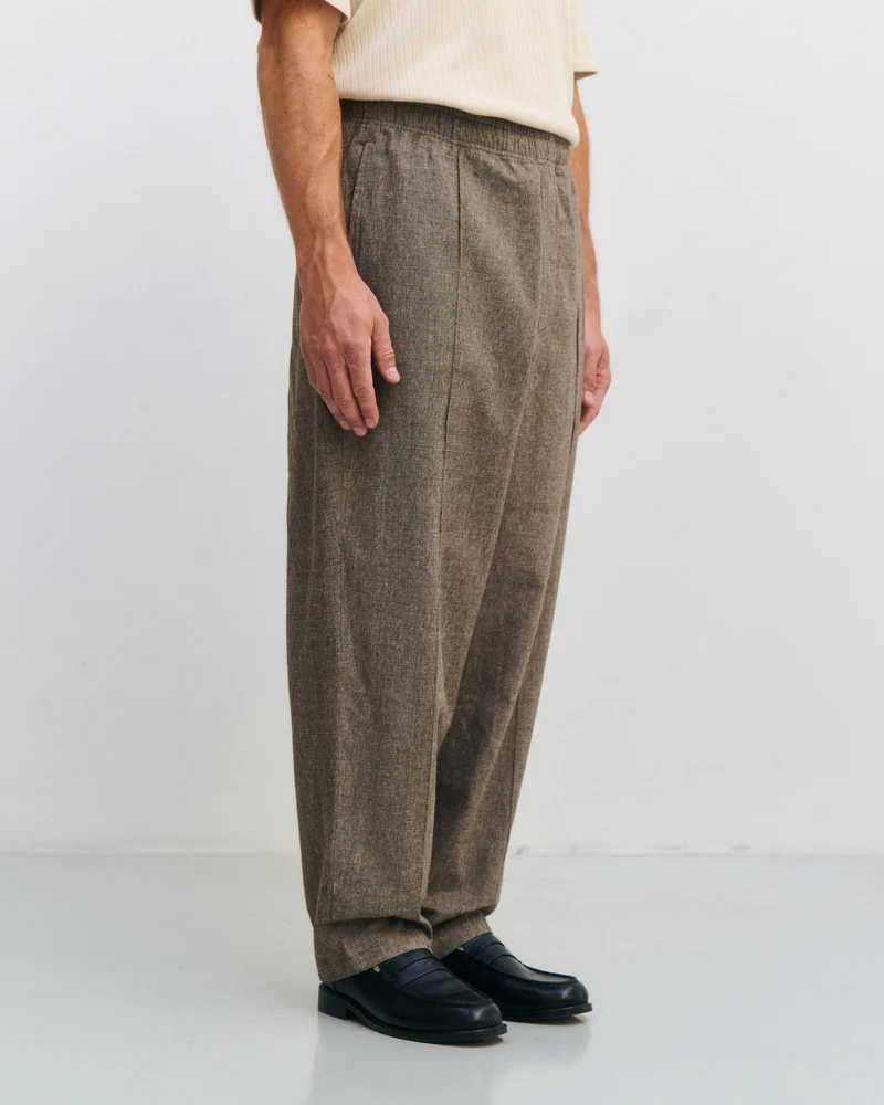 Braune weite Hose aus 100% Bio-Baumwolle von Rotholz