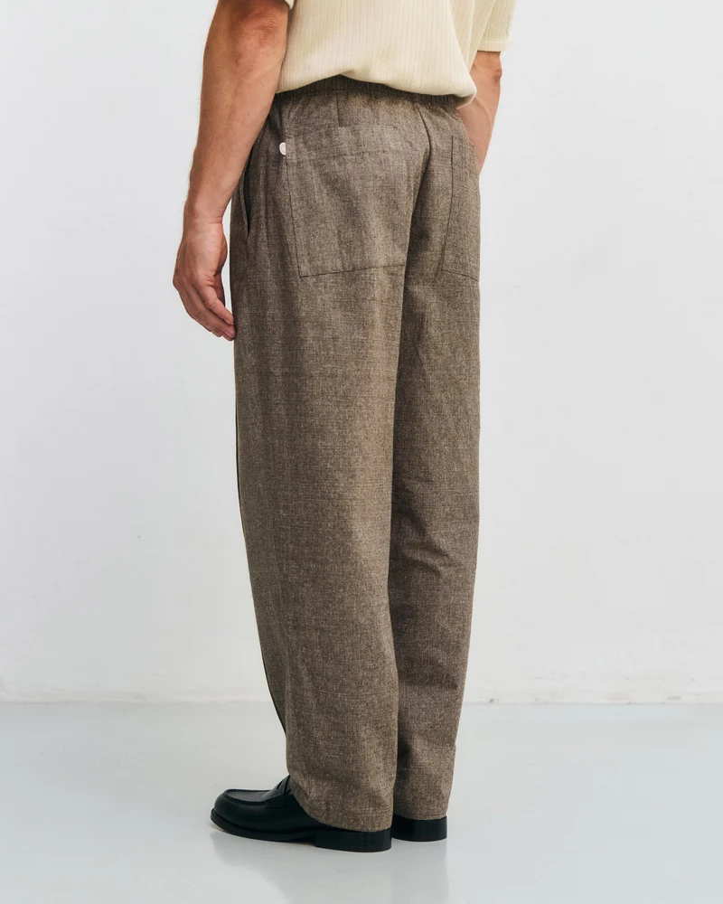 Braune weite Hose aus 100% Bio-Baumwolle von Rotholz