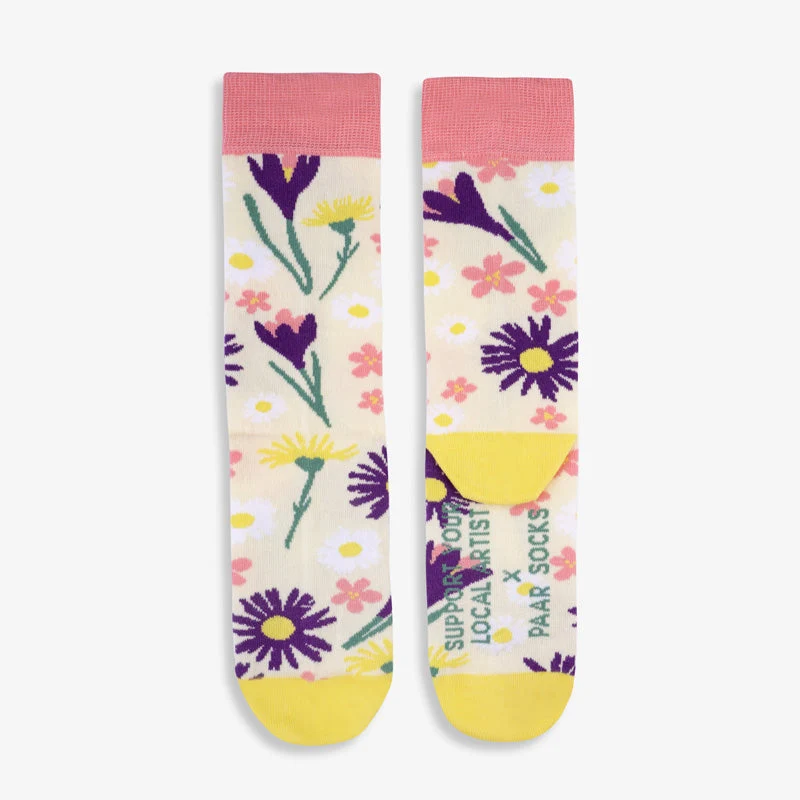 Bunte Socken BLUMENWIESE aus Bio-Baumwolle von Paar Socks