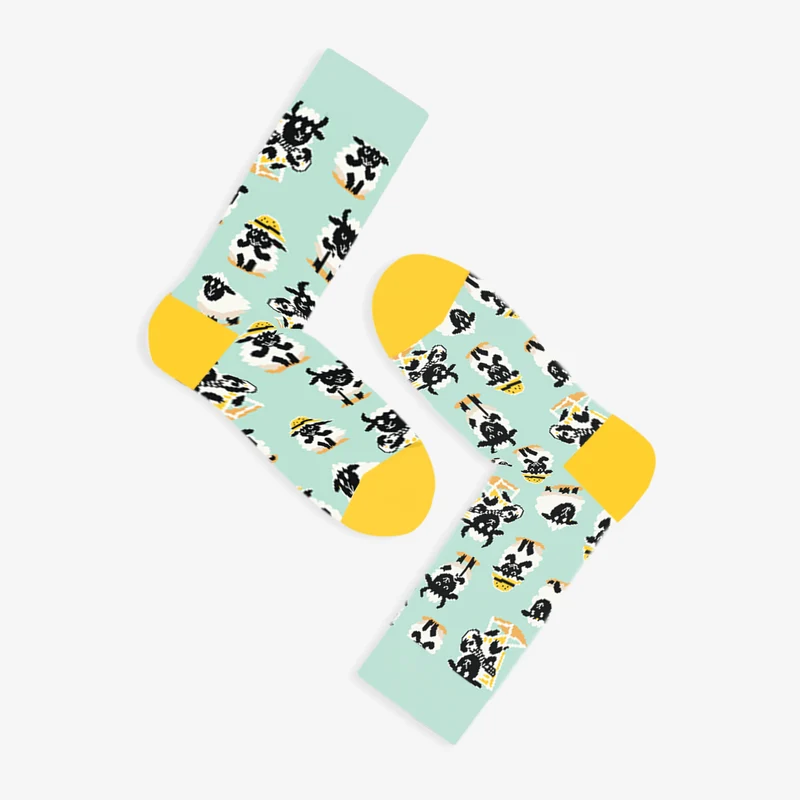 Blaue Socken SCHWARZNASENSCHAF aus Bio-Baumwolle von Paar Socks