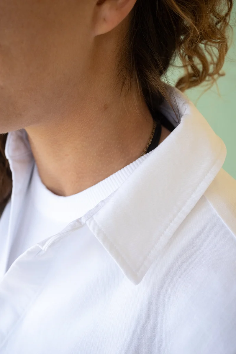 Weisses Hemd Brisa aus Leinen-Tencel von Salzwasser