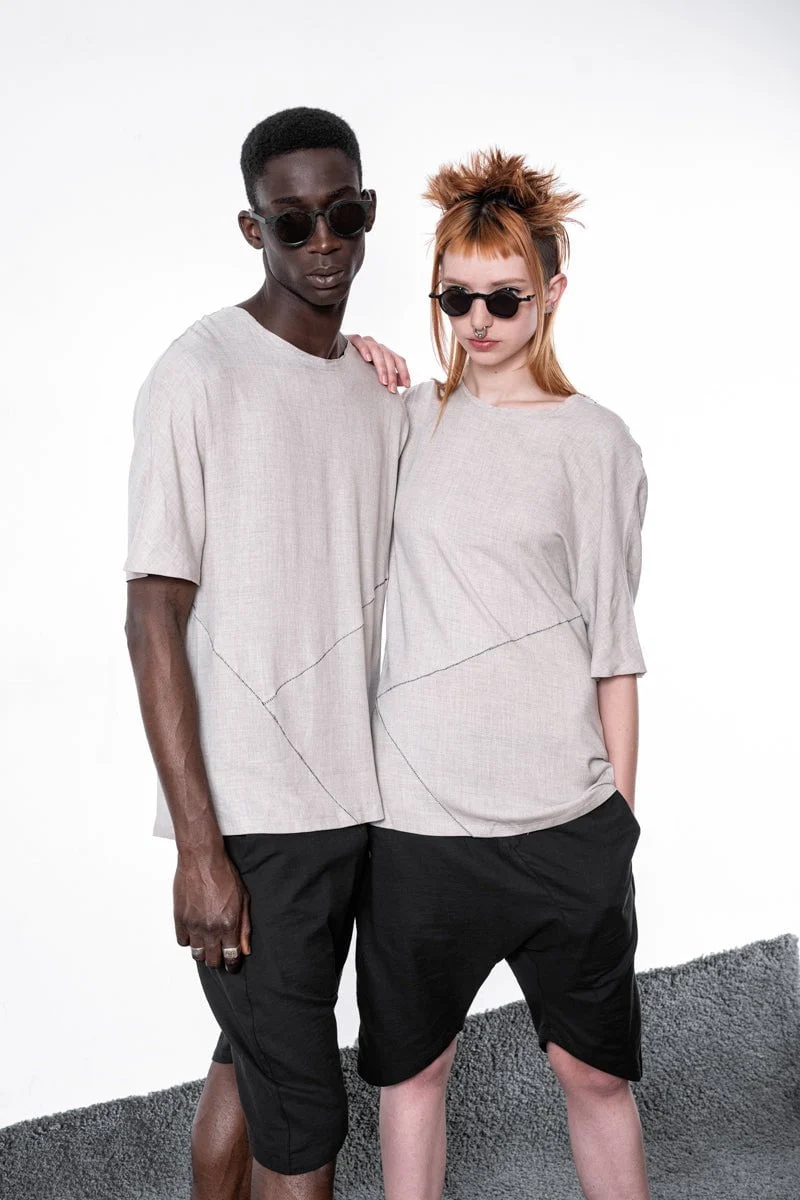eigensinnig wien | Thaler | Designer T-Shirt für Herren und Damen aus Rayon in Beige