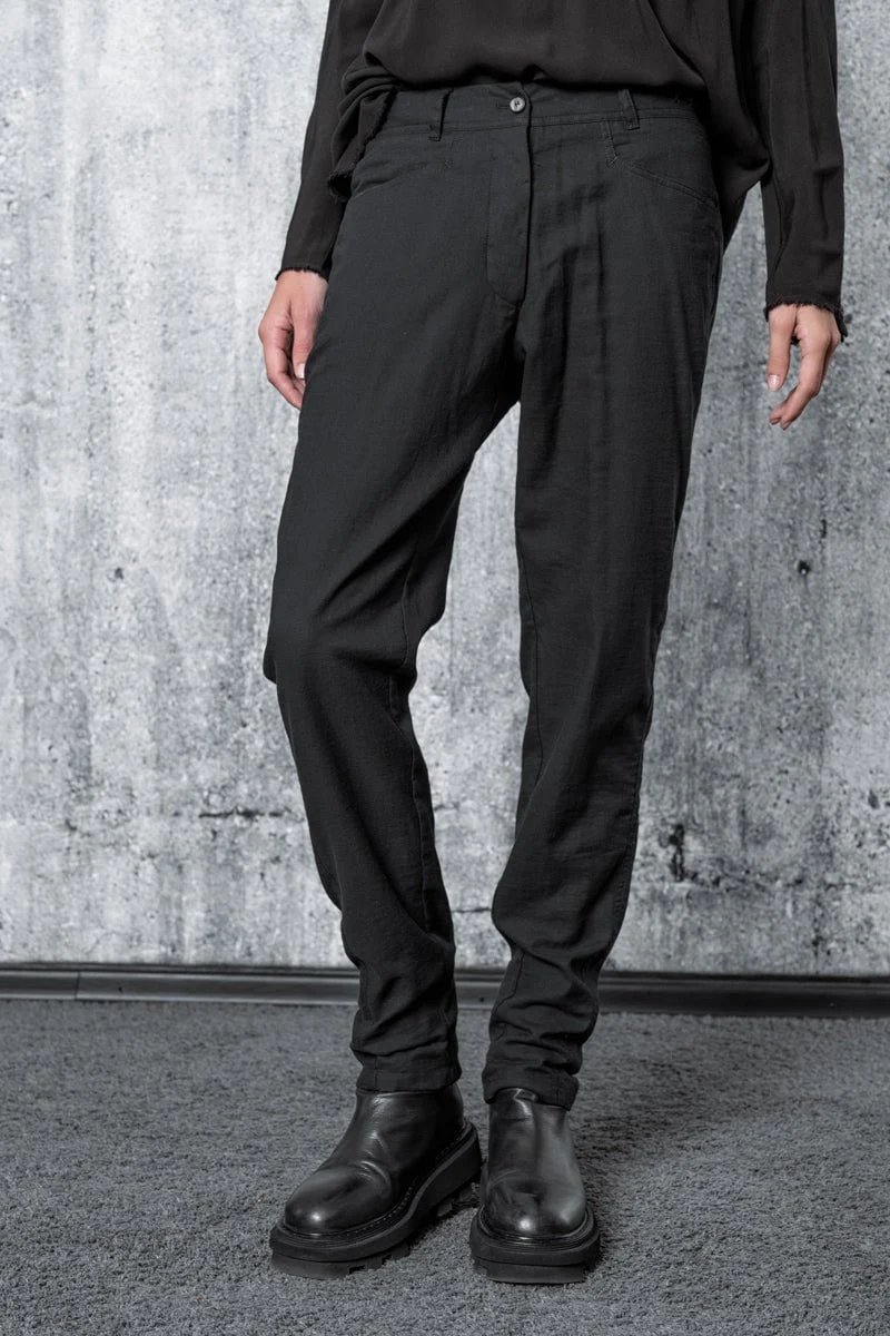 eigensinnig wien | Kierkegaard | Schwarze Chino Hose für Damen aus feinster Baumwolle