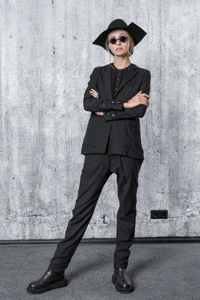 eigensinnig wien | Kierkegaard | Schwarze Chino Hose für Damen aus feinster Baumwolle