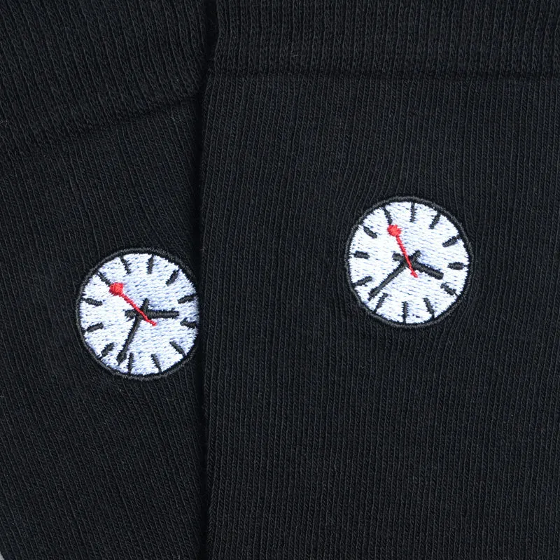 Schwarze Socken ON TIME aus Bio-Baumwolle von Paar Socks