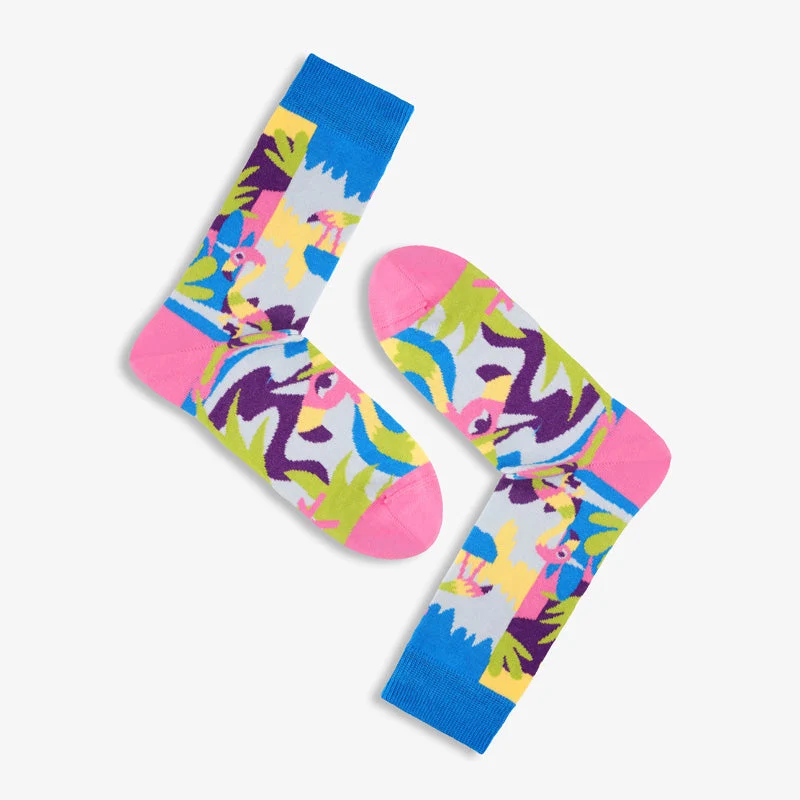 Bunte Socken FLAMINGO aus Bio-Baumwolle von Paar Socks
