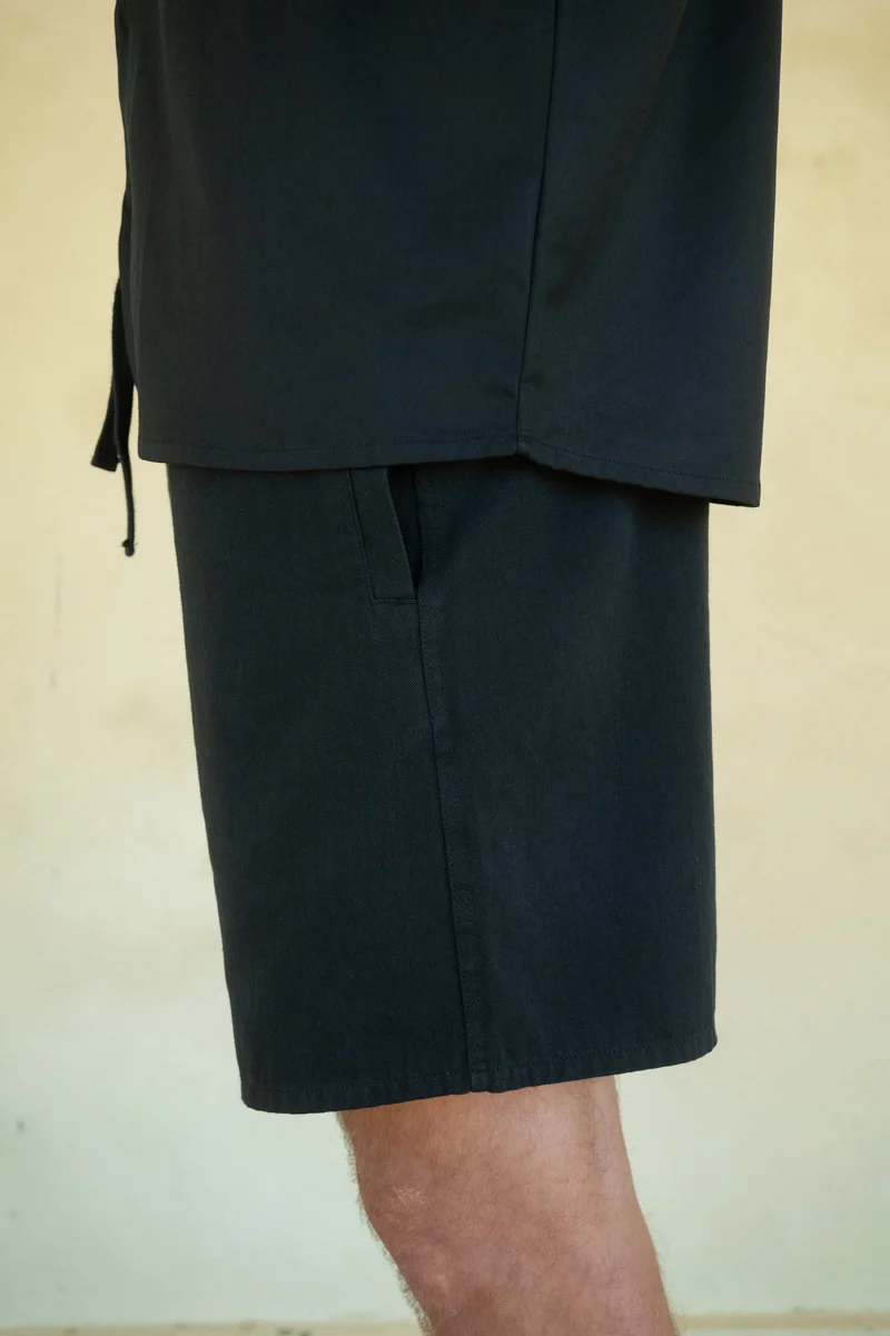 Dunkelblaue Walkshorts Ria aus Bio-Baumwolle von Salzwasser
