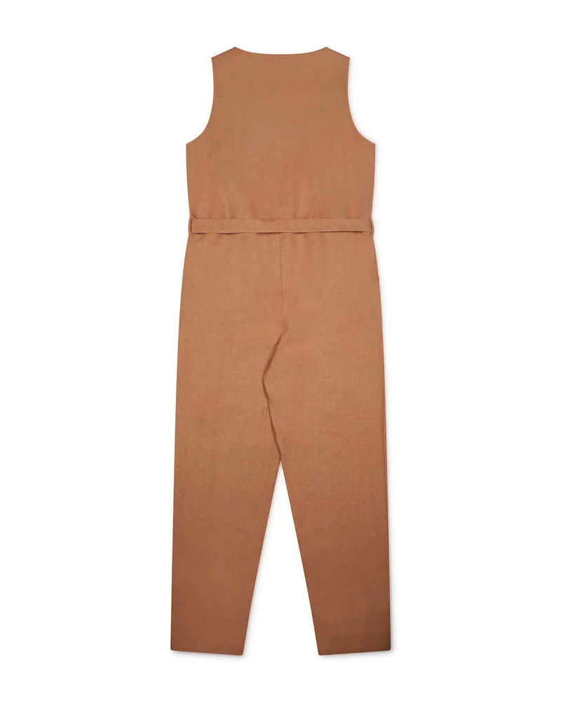 Brauner Overall hazel aus Leinen von Matona