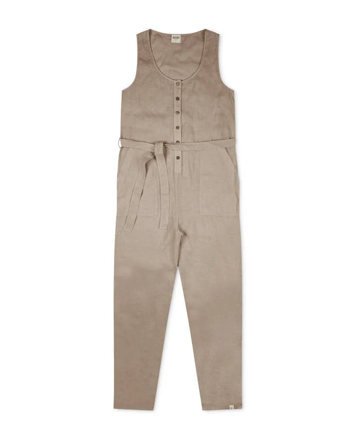 Beiger Overall almond aus Leinen von Matona