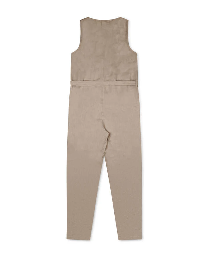 Beiger Overall almond aus Leinen von Matona