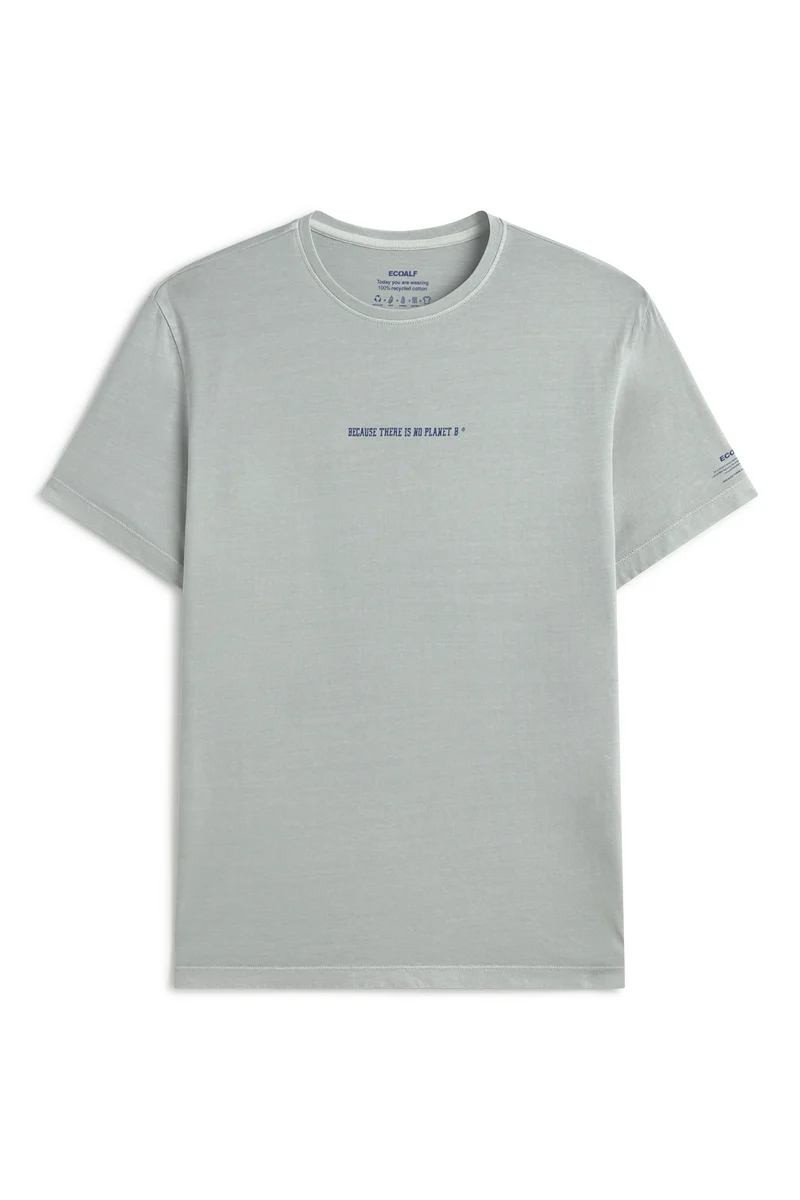 T-Shirt aus recycleter Baumwolle von ECOALF in ice mit Print