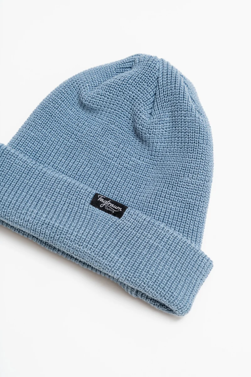 Graublaue Mütze aus 100% Bio-Baumwolle von Tagtraum Clothing