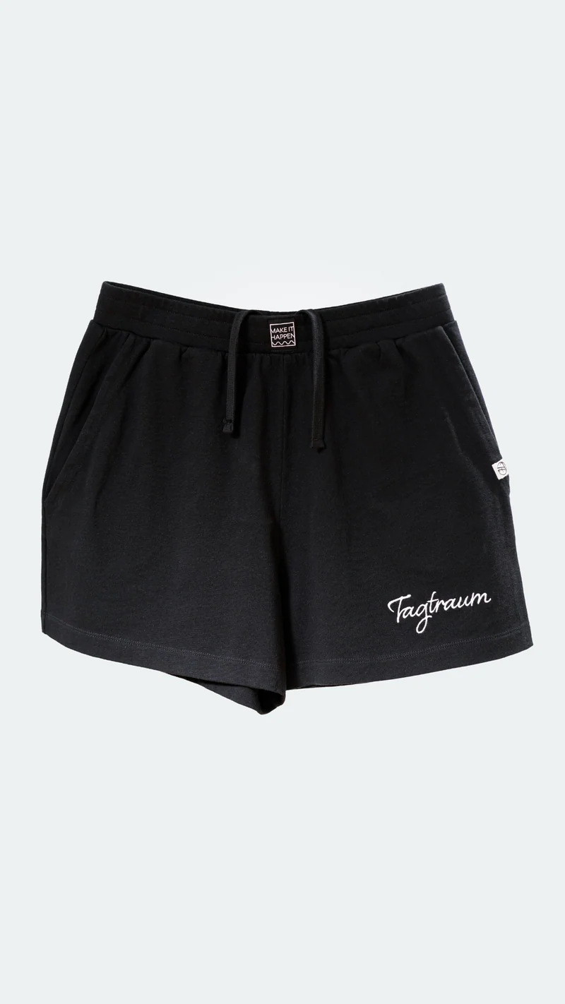 Schwarze Shorts aus 100% Bio-Baumwolle von Tagtraum Clothing
