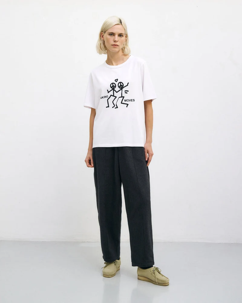 Weisses T-Shirt Making Moves aus 100% Bio-Baumwolle von Rotholz