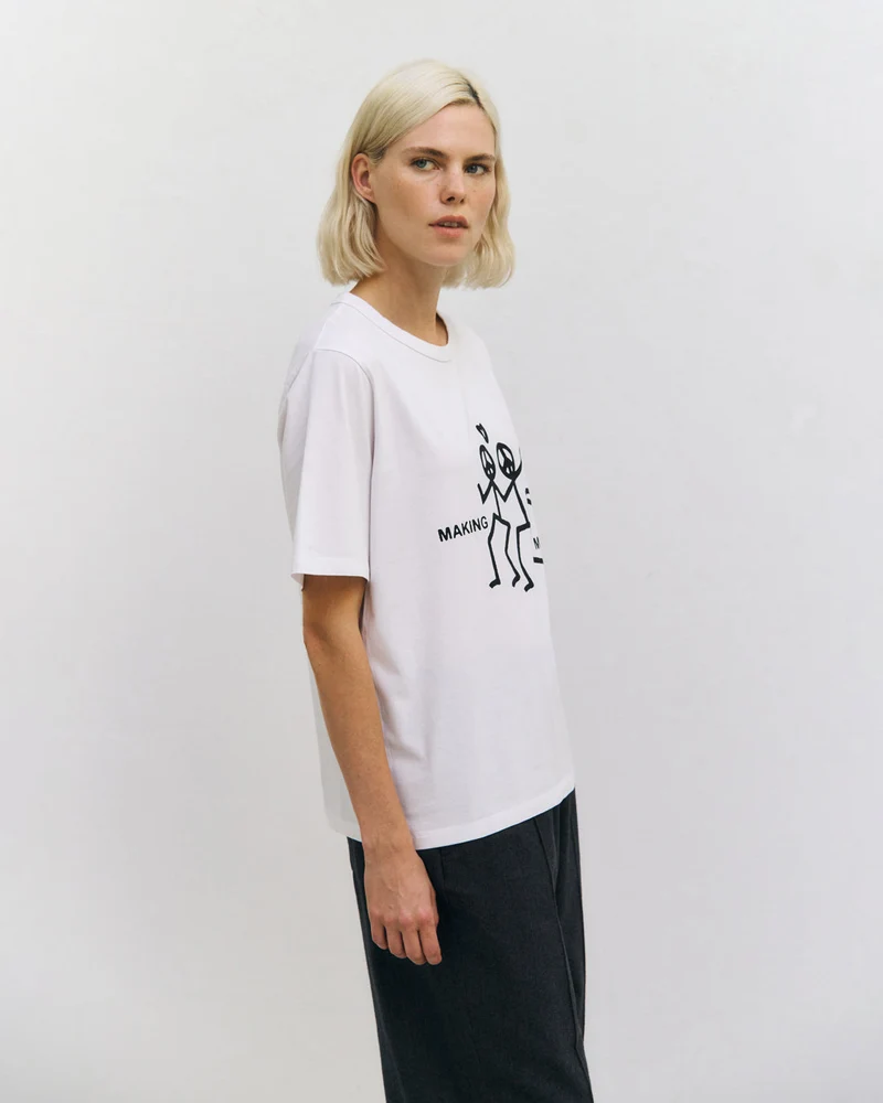 Weisses T-Shirt Making Moves aus 100% Bio-Baumwolle von Rotholz