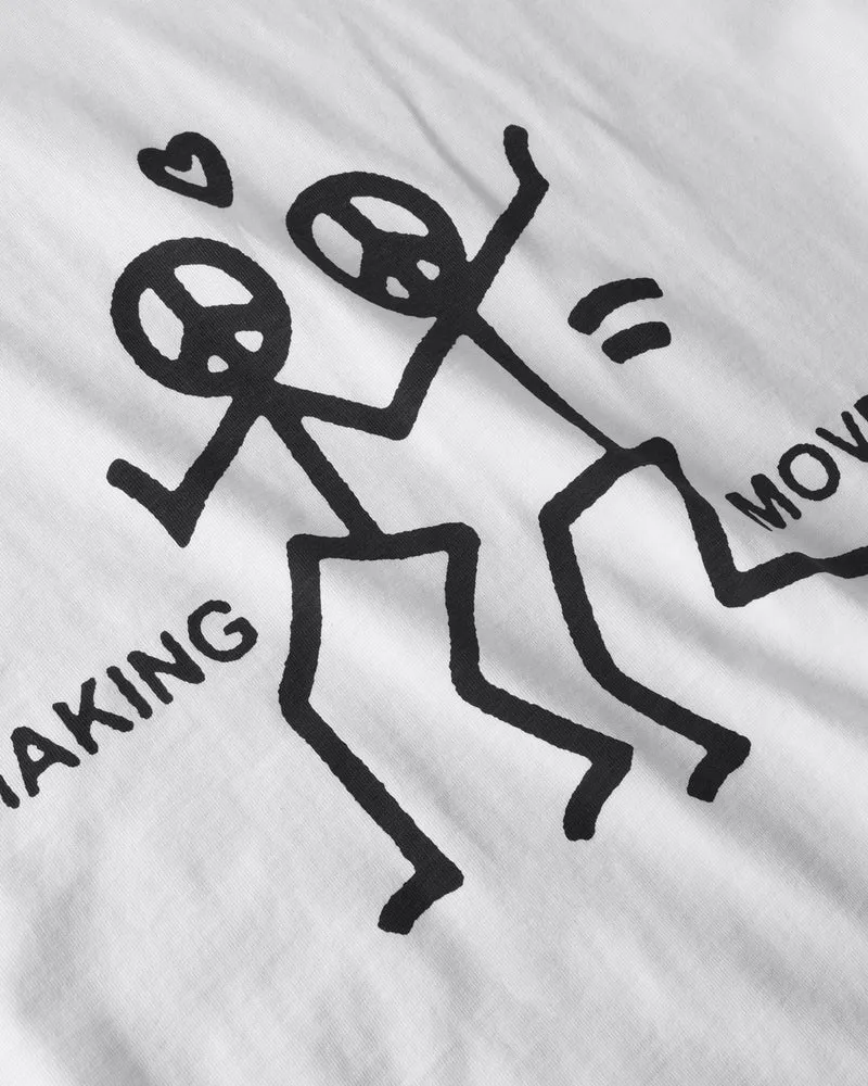Weisses T-Shirt Making Moves aus 100% Bio-Baumwolle von Rotholz