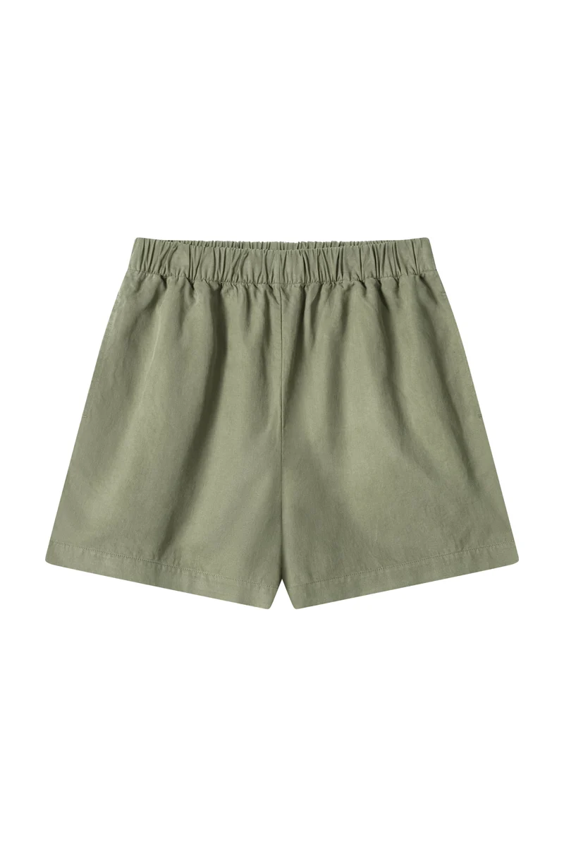 Olivegrüne Leinen-Shorts Luma aus Leinen-Tencel von Salzwasser