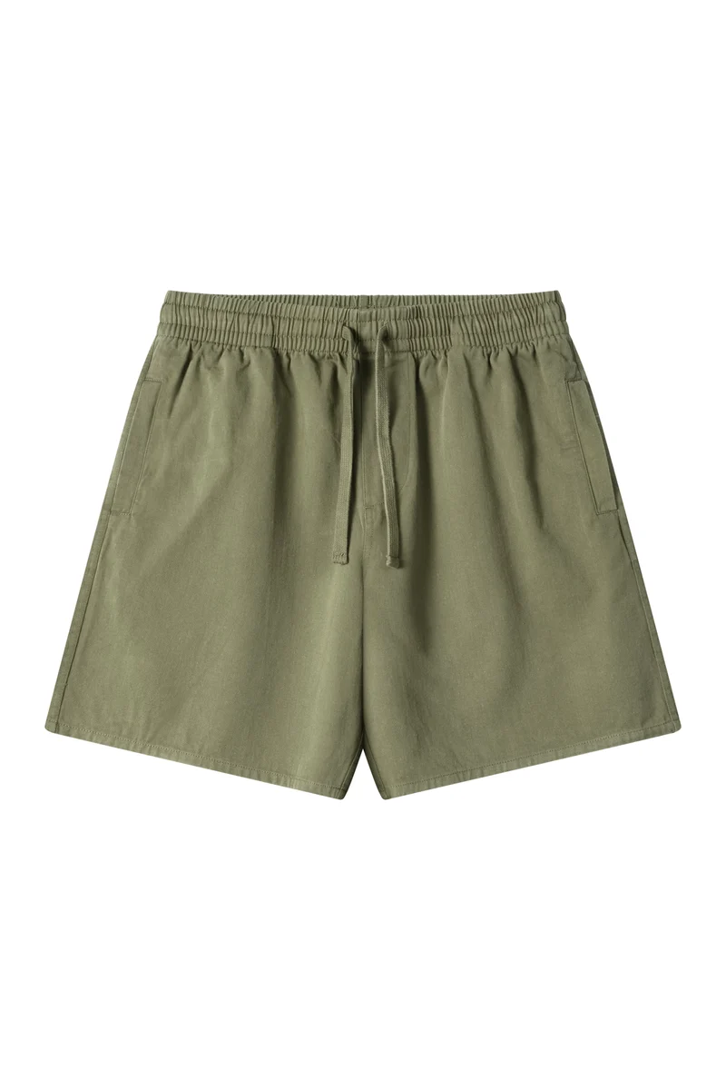 Olivgrüne Walkshorts Ria aus Bio-Baumwolle von Salzwasser