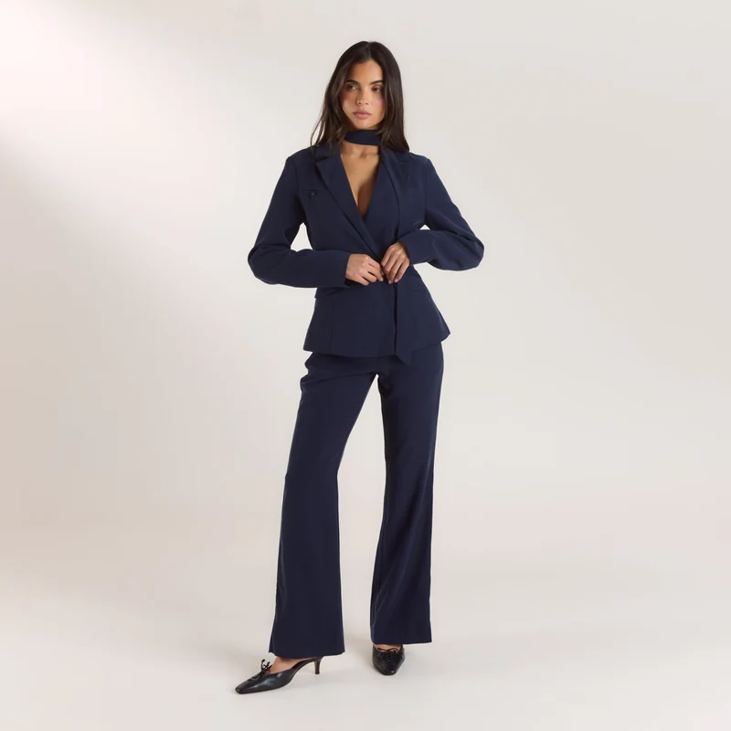 Gerade Hose im 90s-Style - Marineblau