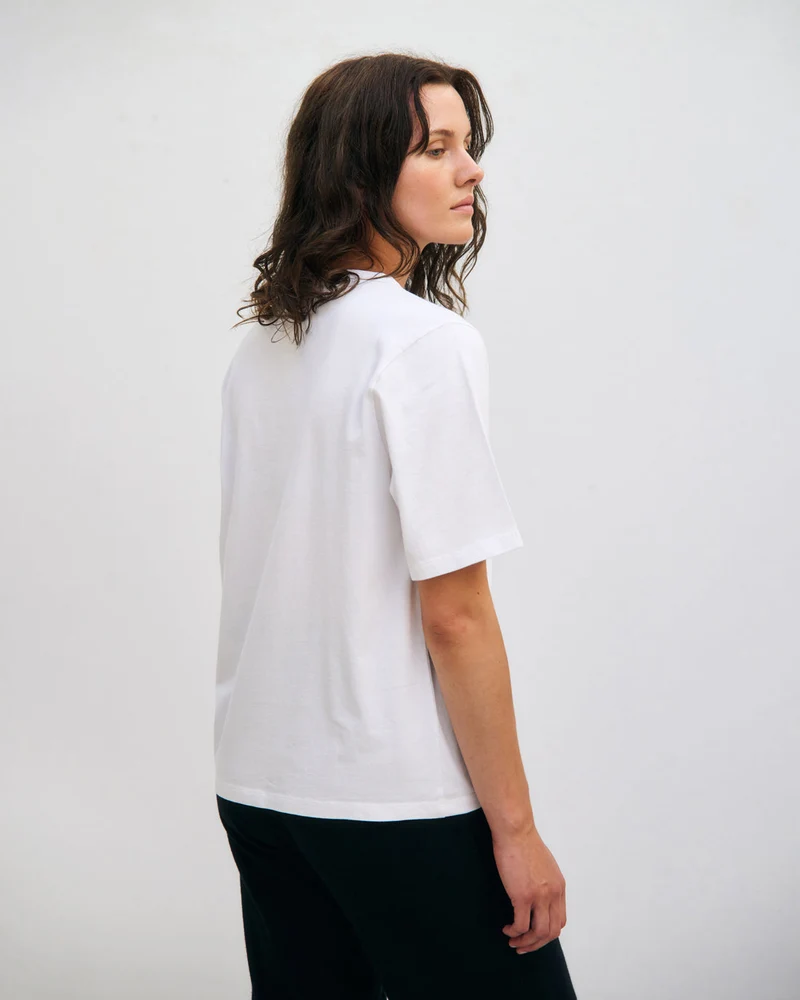 Weisses T-Shirt Affection aus 100% Bio-Baumwolle von Rotholz