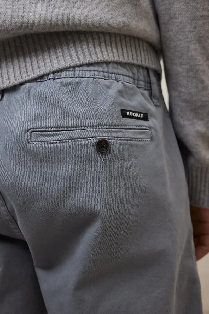 Chino Hose aus Baumwolle und recycleter Baumwolle von ECOALF in Graublau