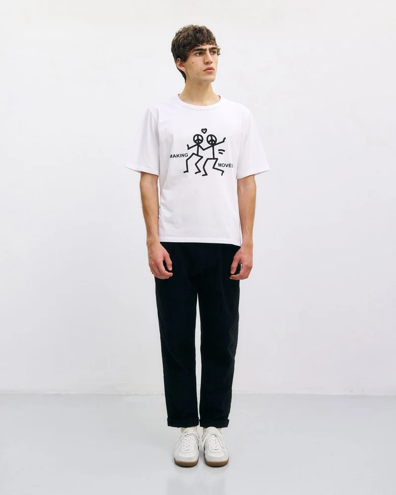Weisses T-Shirt Making Moves aus 100% Bio-Baumwolle von Rotholz