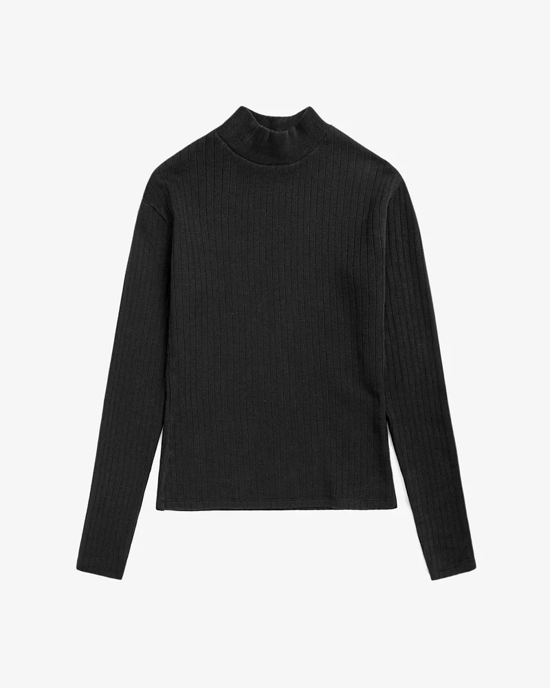Schwarzes Langarmshirt aus 100% Bio-Baumwolle von Rotholz