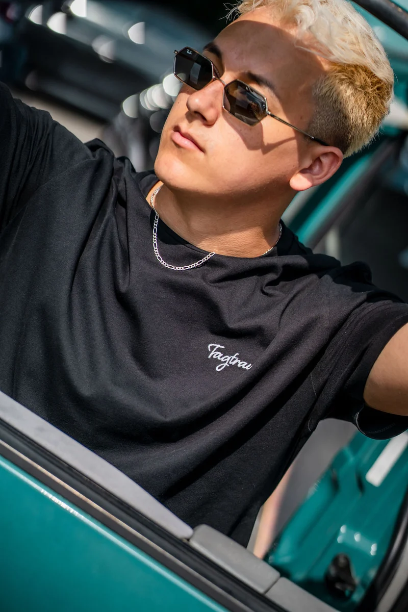 Schwarzes T-Shirt 3er-Set aus 100% Bio-Baumwolle von Tagtraum Clothing