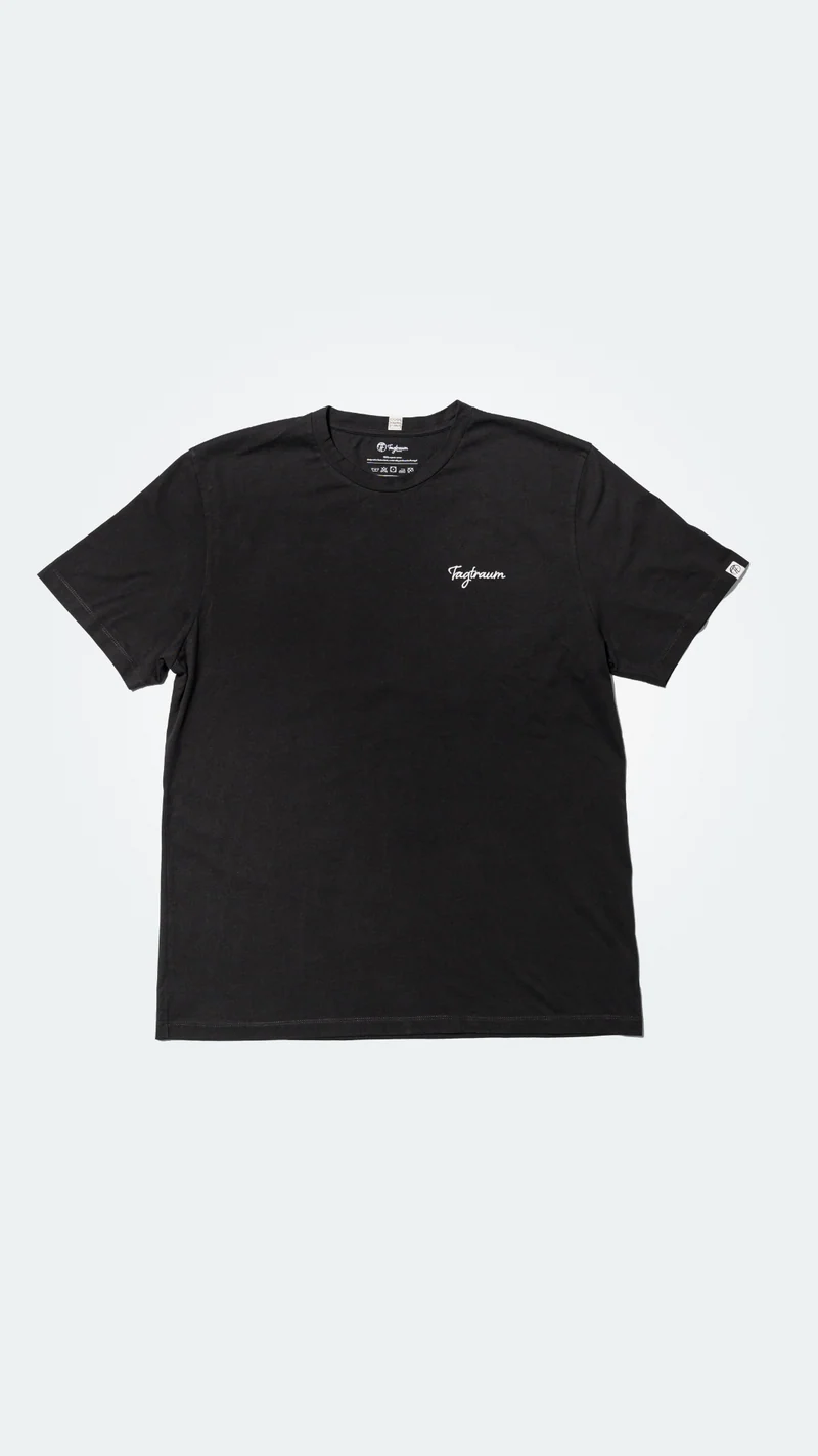 Schwarzes T-Shirt aus 100% Bio-Baumwolle von Tagtraum Clothing