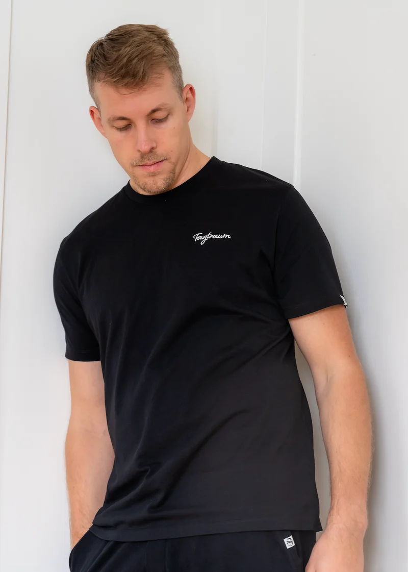 Schwarzes T-Shirt aus 100% Bio-Baumwolle von Tagtraum Clothing