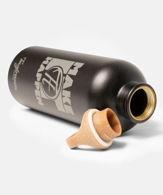 Schwarze Trinkflasche Make it happen von Tagtraum Clothing
