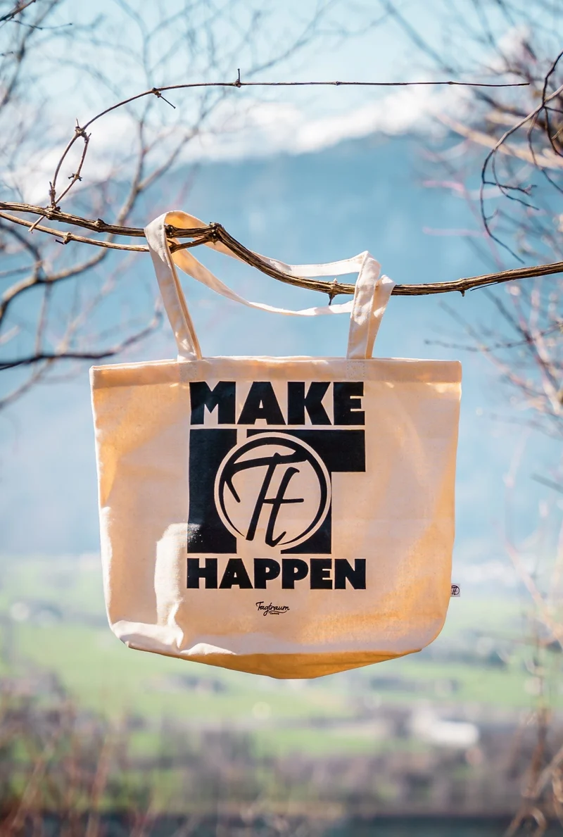 Stofftasche Make It Happen aus 100% Bio-Baumwolle von Tagtraum Clothing