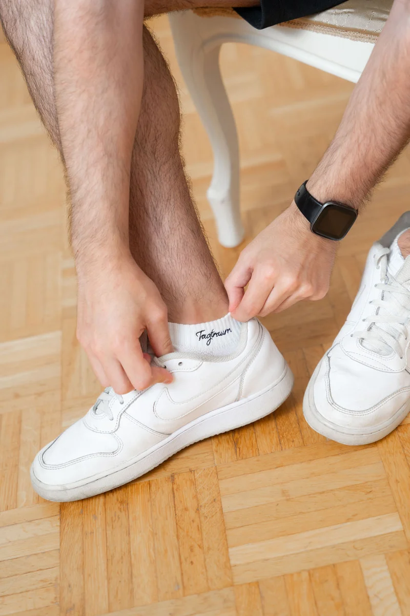 Weisse Sneaker Socken von Tagtraum Clothing
