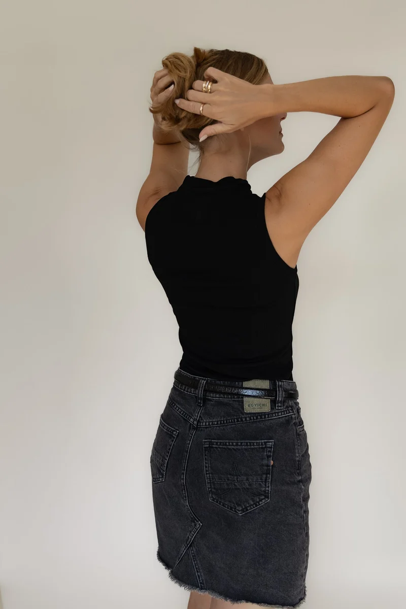 Schwarzes Top aus Modal von Pura Clothing