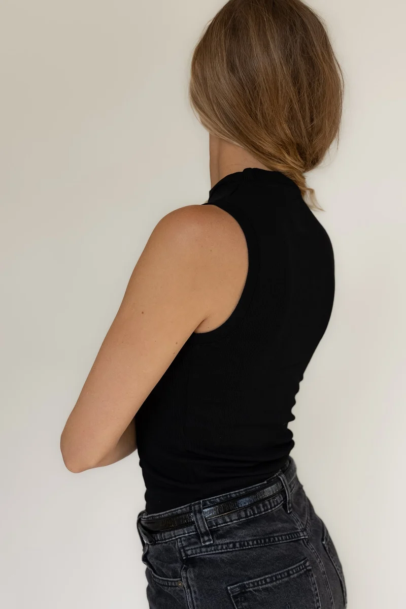 Schwarzes Top aus Modal von Pura Clothing