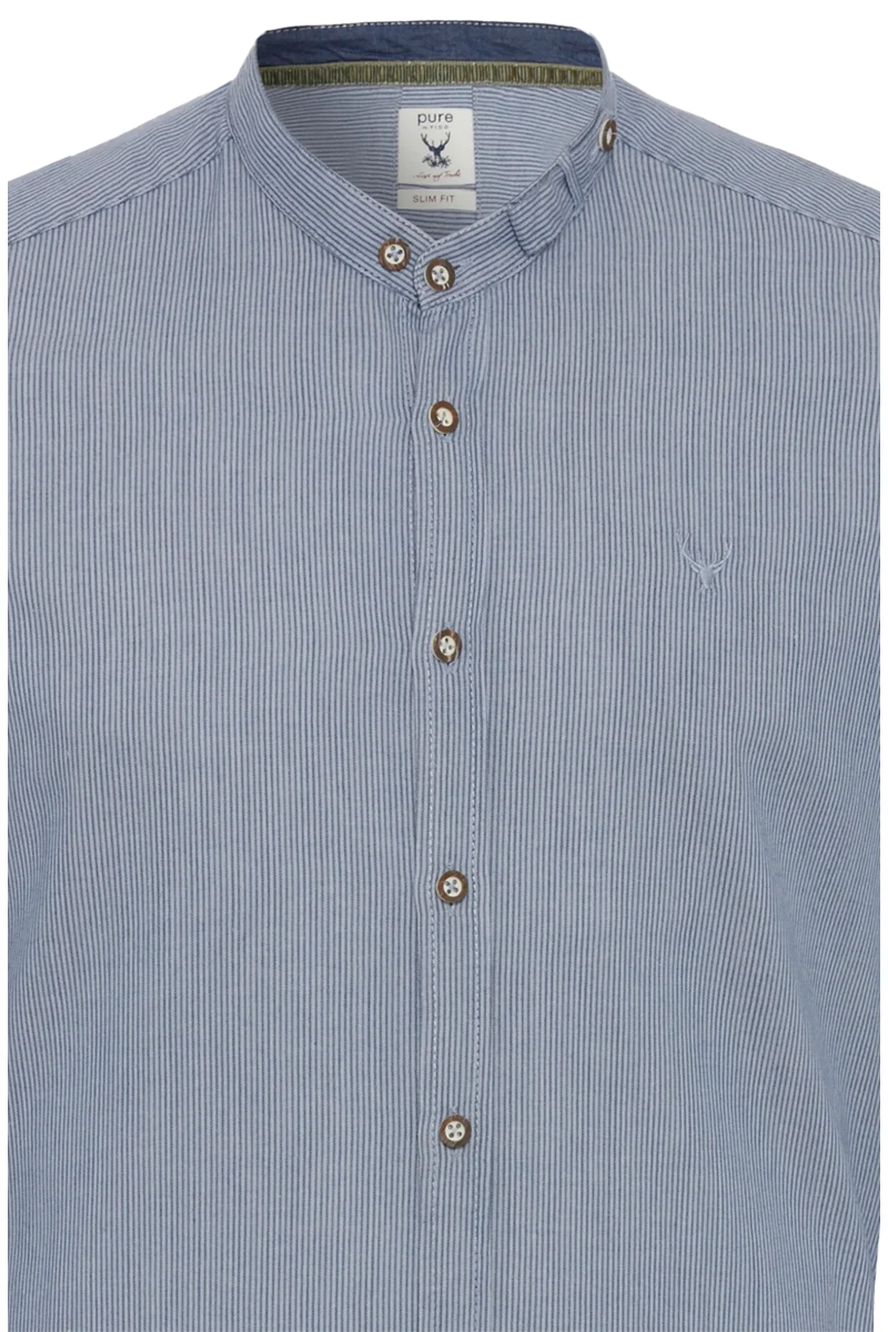 Herren Trachtenhemd Slim-Fit Streifen