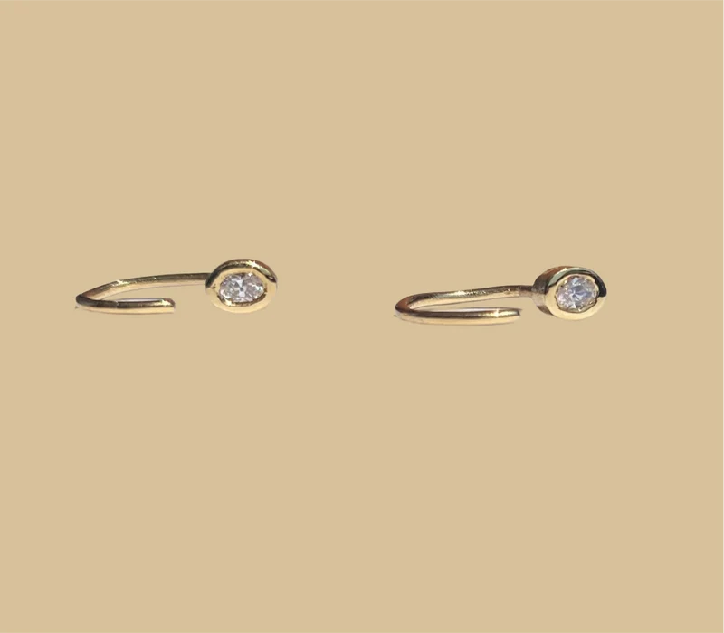 Ohrringe Zirconia ESSENTIALS aus Gold von V Design Lab