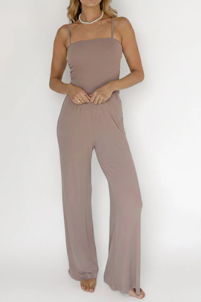 Braune Hose Rib aus Modal von Pura Clothing