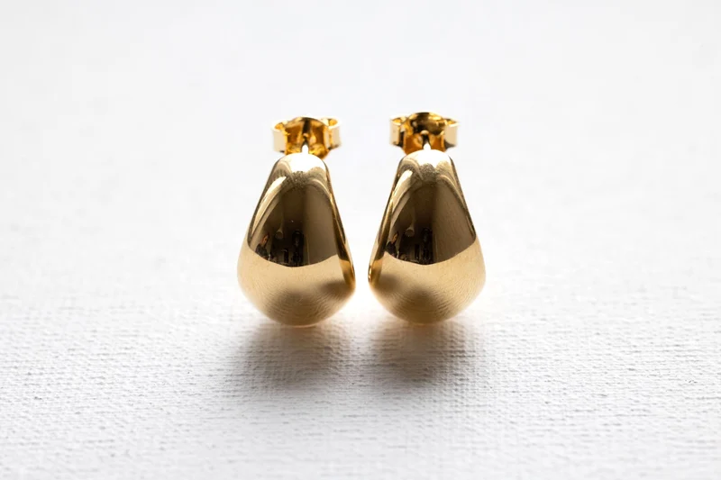 Creolen Small Smooth Hoops SAVOY aus Gold von V Design Lab