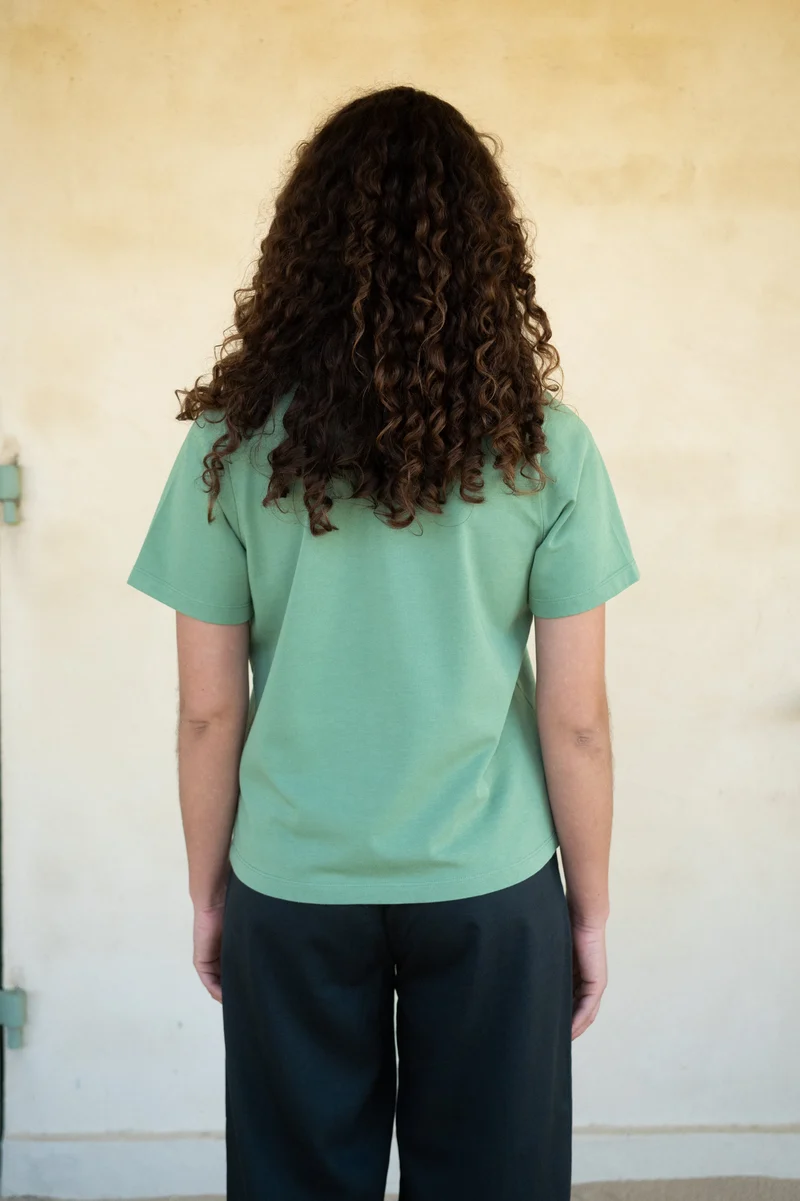 Salbeigrünes Heavy T-Shirt Jonna aus Bio-Baumwolle von Salzwasser