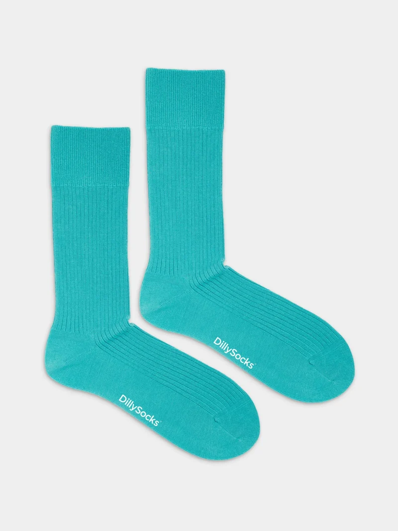 Ribbed Shiny Turquoise
