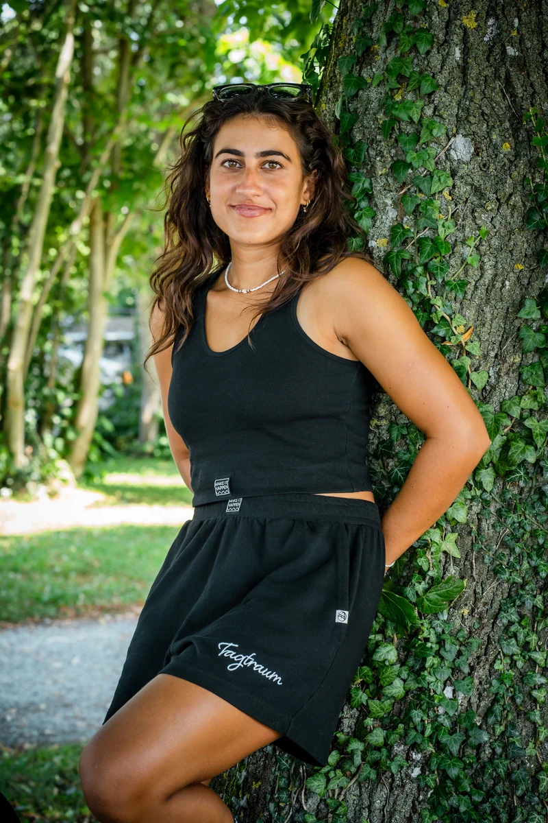 Schwarzes Top & Shorts Set Sommertraum aus 100% Bio-Baumwolle von Tagtraum Clothing