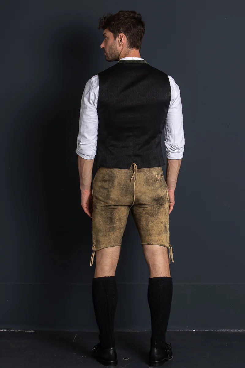 Kurze Beckert Lederhose St. Gallen Mustang Grün