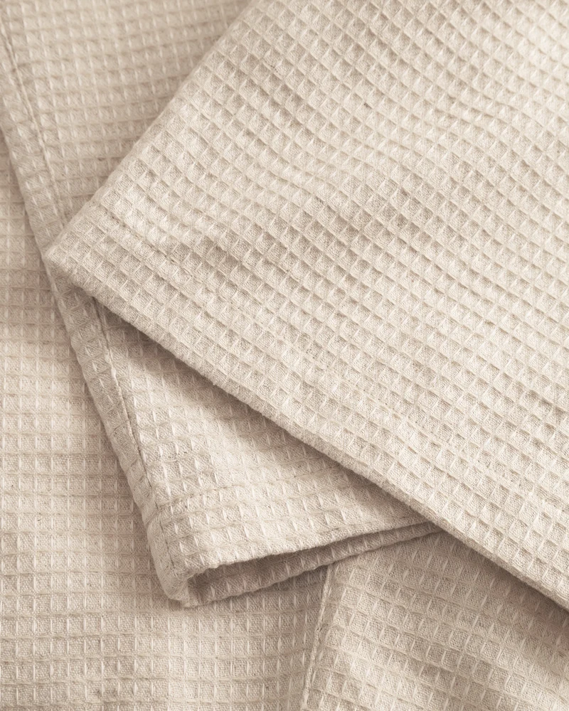 Beige High-Waist Hose Waffle aus 100 % Bio-Baumwolle von Rotholz