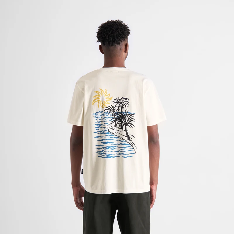 T-Shirt Stockholm Sun and Sea 100% Bio Baumwolle in offwhite