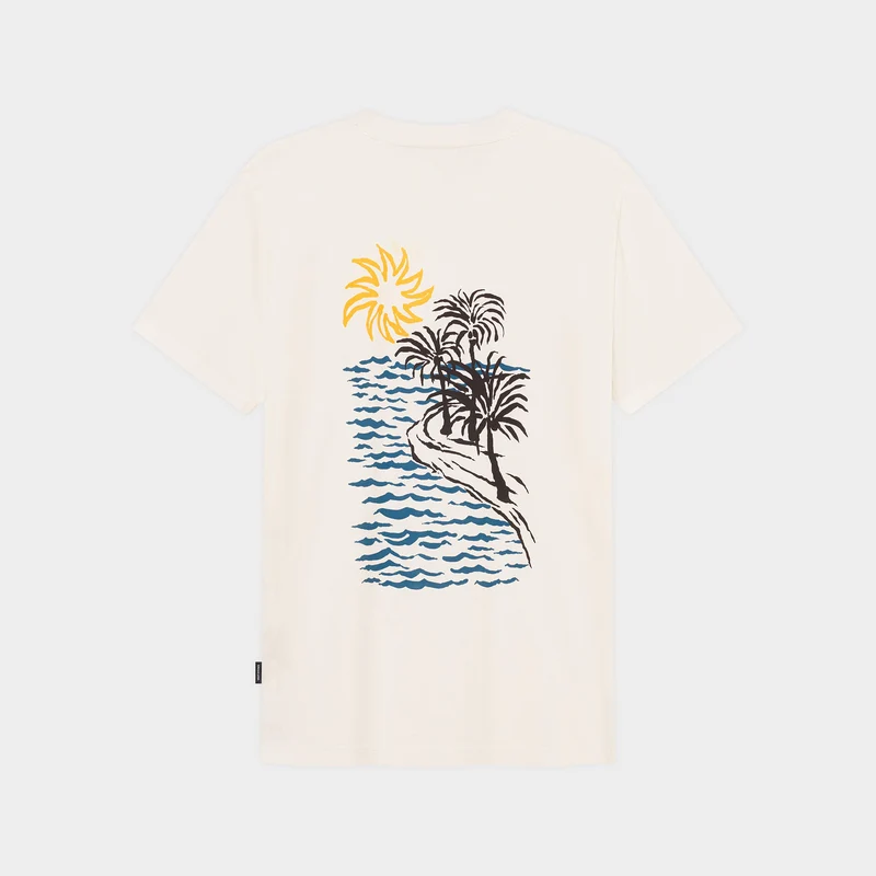 T-Shirt Stockholm Sun and Sea 100% Bio Baumwolle in offwhite