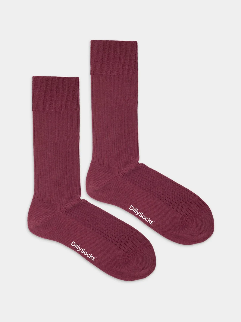 Ribbed Wine Red